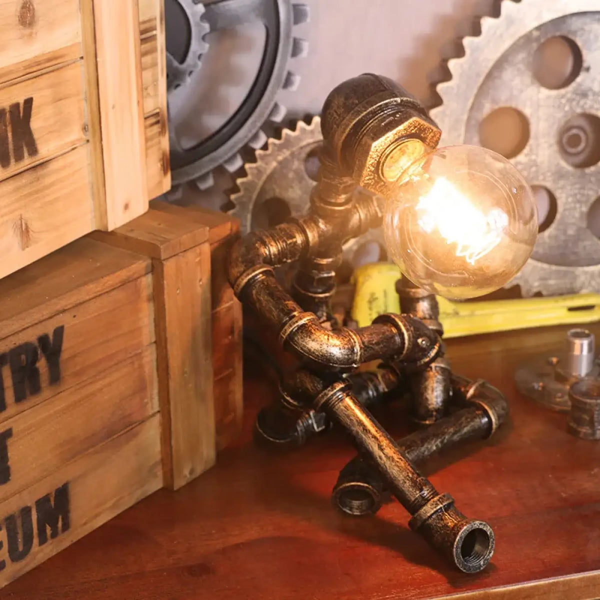 Lampe à Poser Steampunk Industrielle – Fodelle