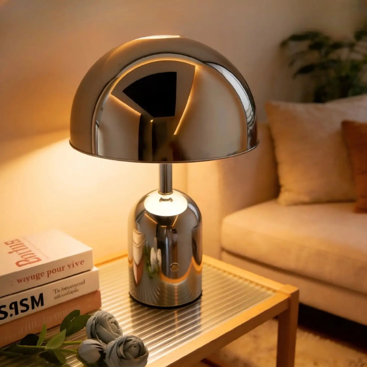 Lampe Champignon à Reflets Miroir – Serane