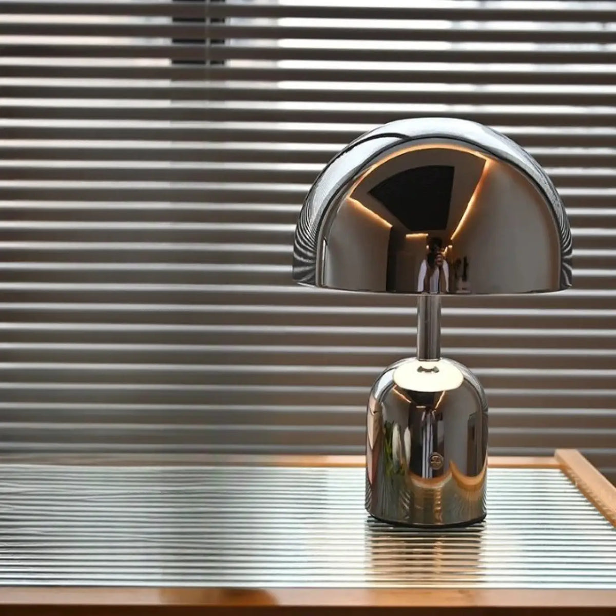 Lampe Champignon à Reflets Miroir – Serane
