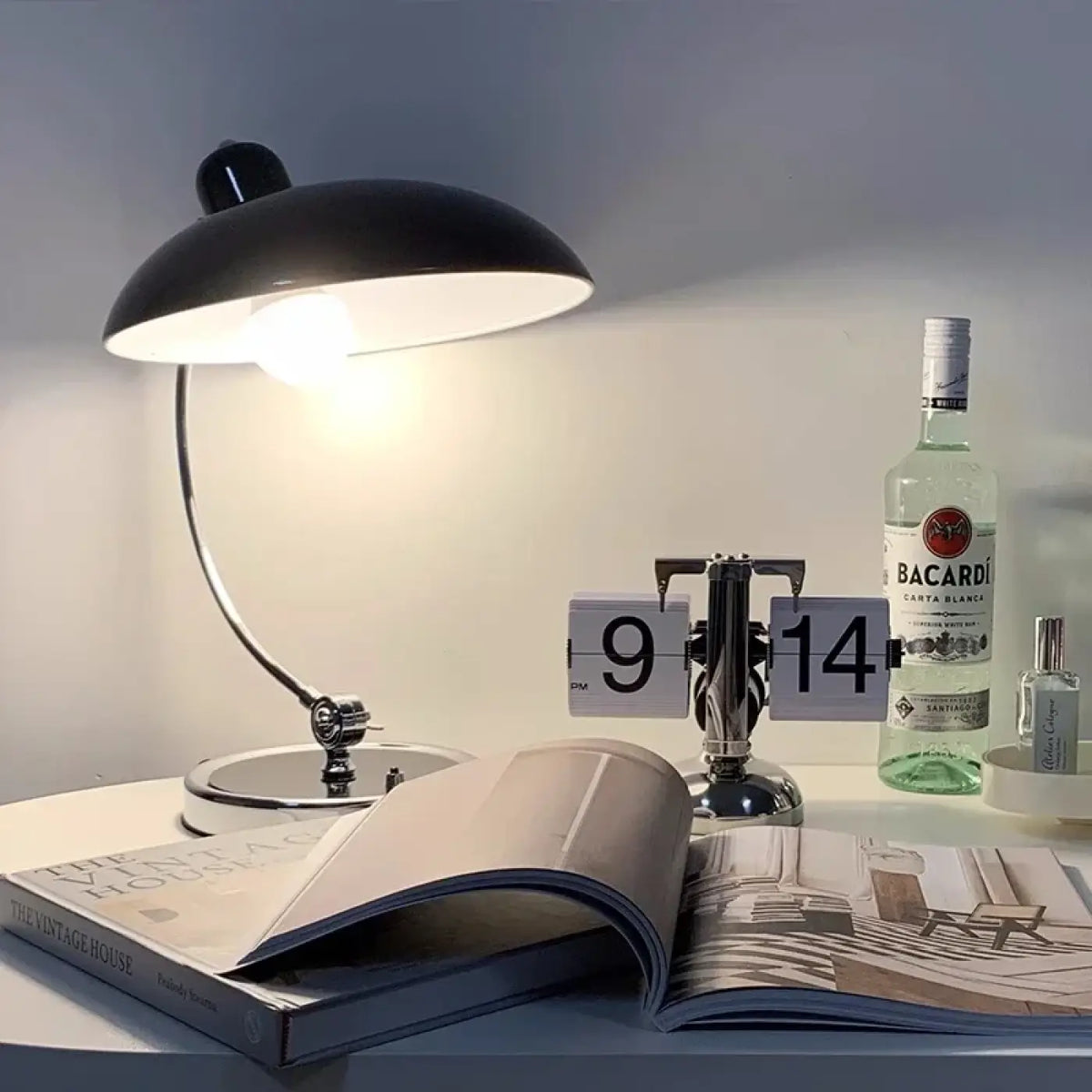 Lampe à Poser en Métal Chromé Réglable – Fisio