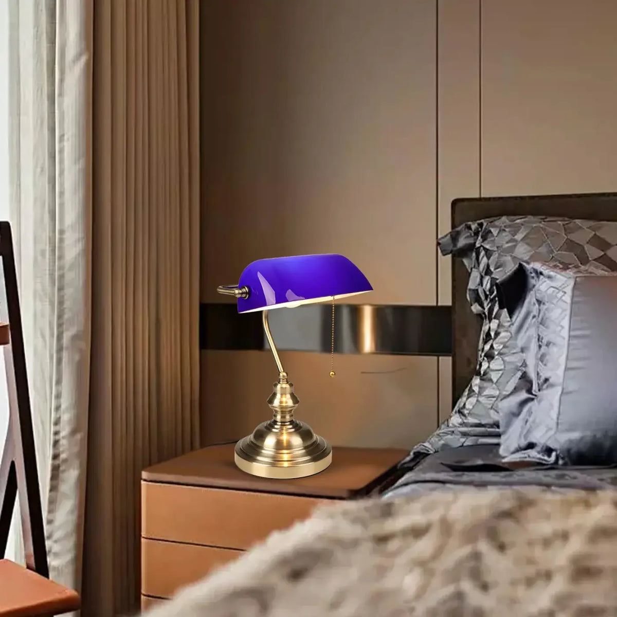Lampe à Poser Rétro Abat-jour Violet – Kalane
