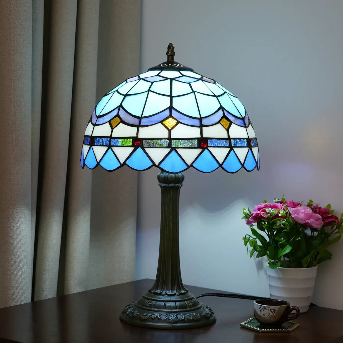 Lampe à Poser Tiffany Vitrail – Niran