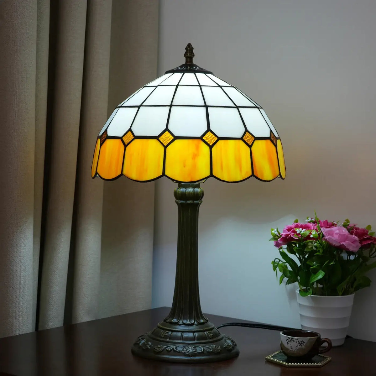 Lampe à Poser Tiffany Vitrail – Niran