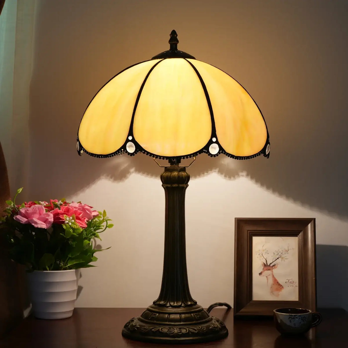 Lampe à Poser Tiffany Vitrail – Niran