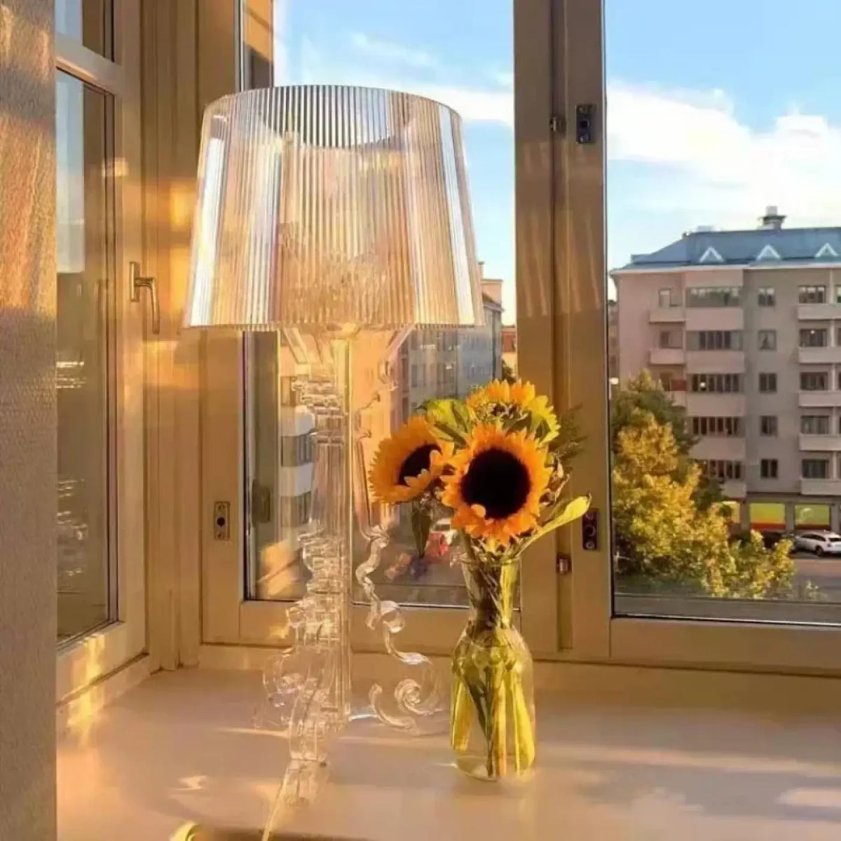 Lampe à Poser Baroque Transparente – Levette