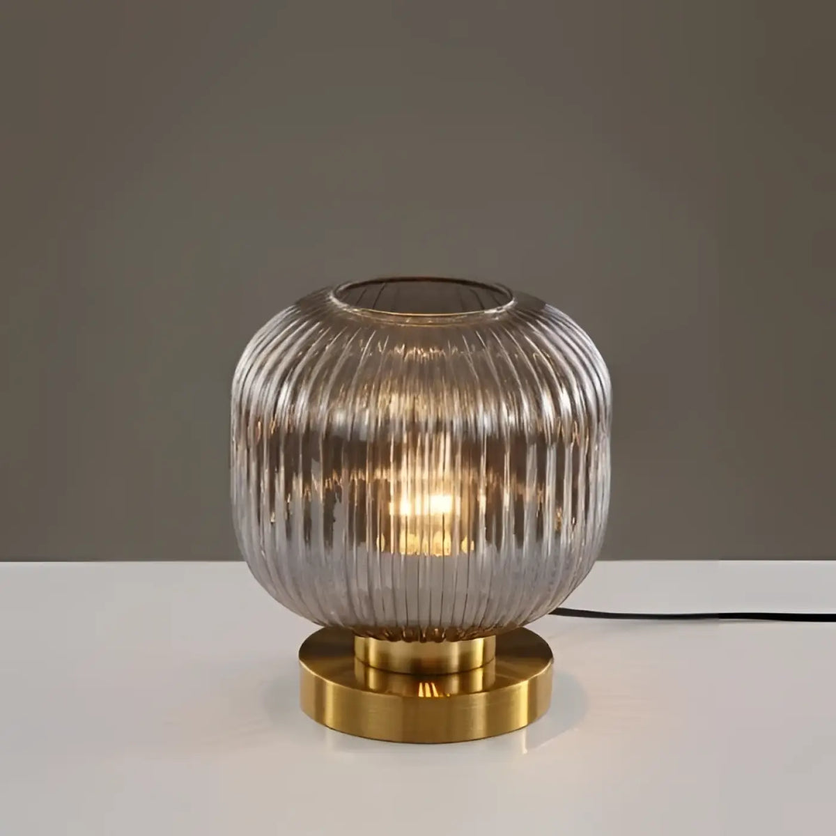Lampe en Verre Base Dorée – Midon