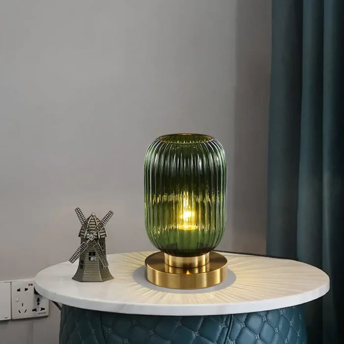 Lampe en Verre Base Dorée – Midon