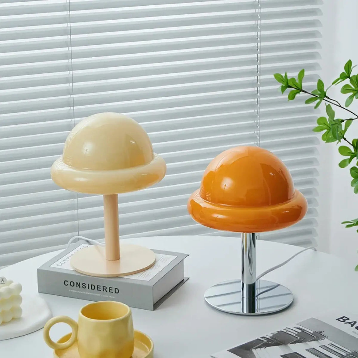Lampe Champignon en Verre Laqué – Losine