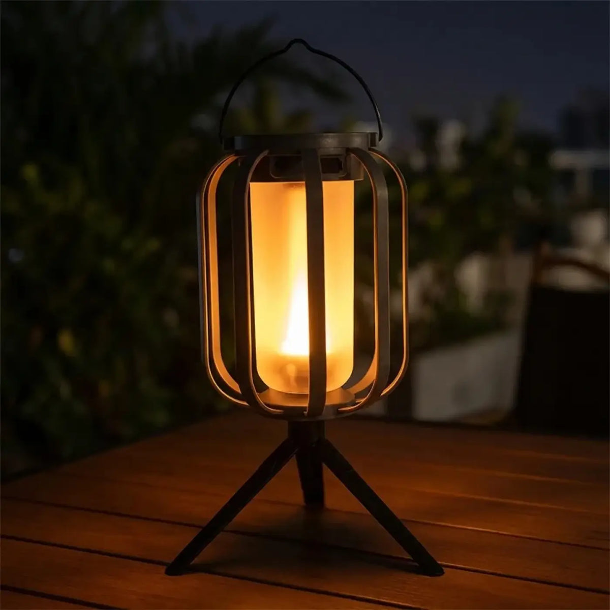 Lanterne Extérieure Solaire Effet Flamme – Néria
