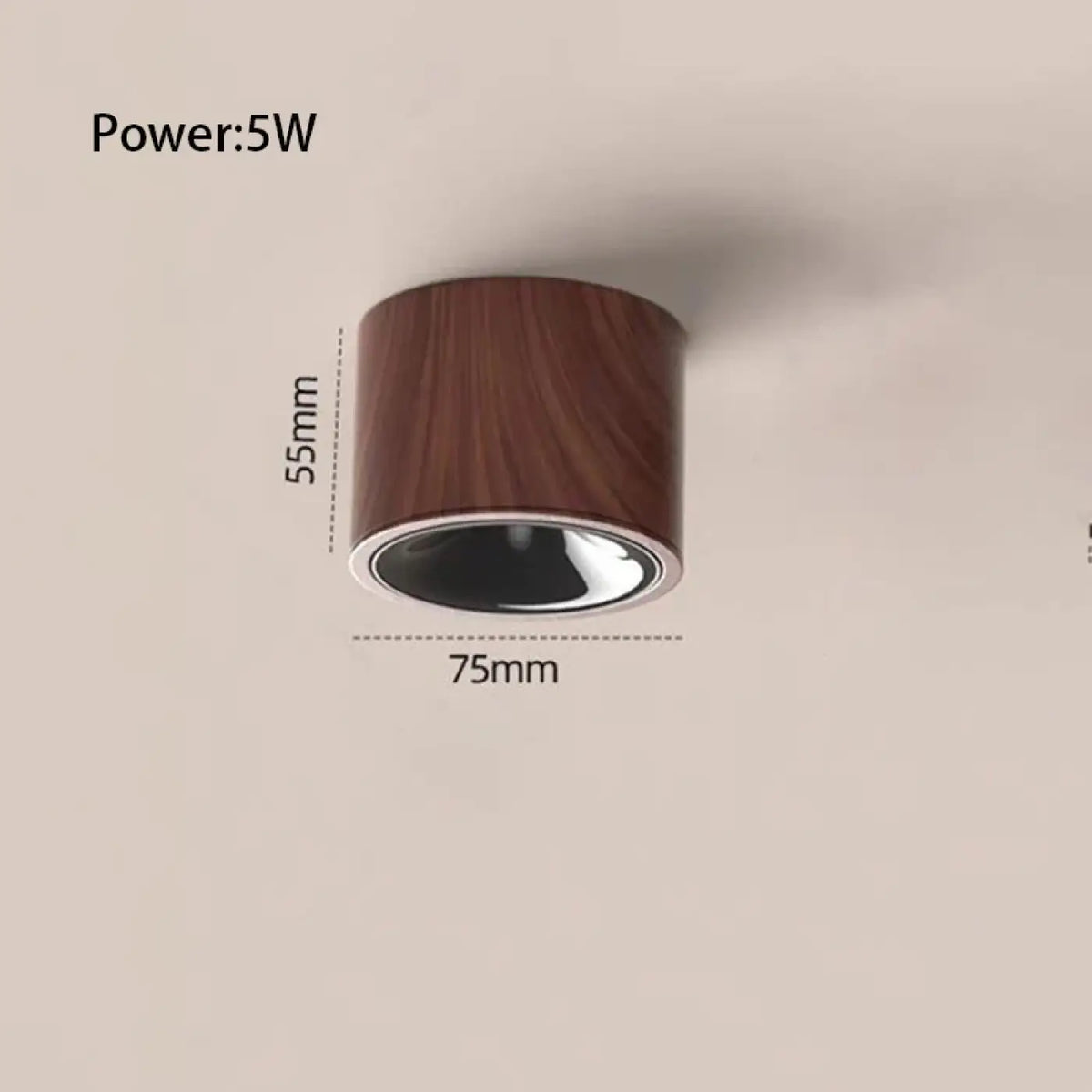 Plafonnier LED Bois et Chrome – Sovan
