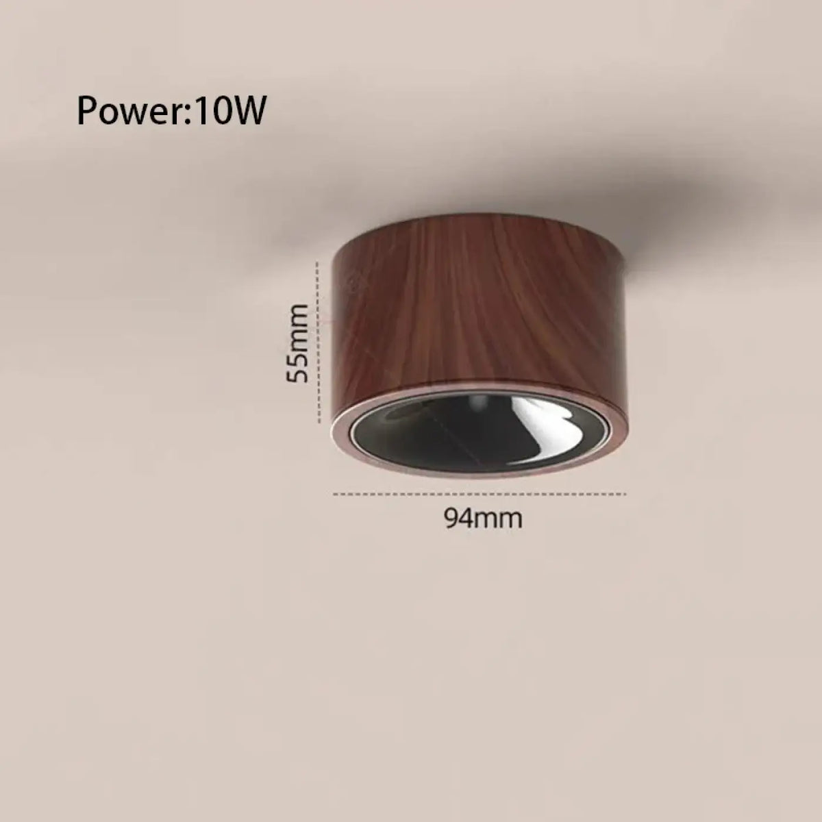 Plafonnier LED Bois et Chrome – Sovan