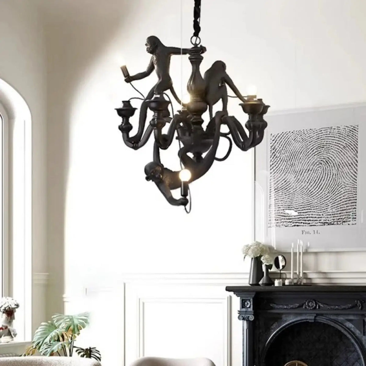Suspension Design avec Singes Sculptés – Sanette