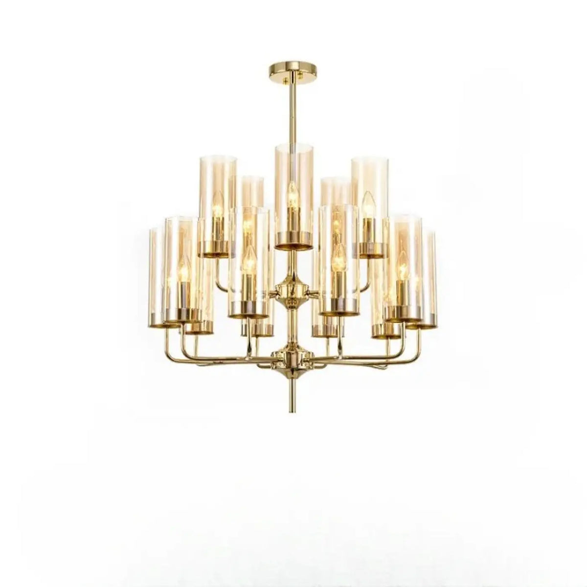 Suspension Cylindres de Verre et Laiton – Vonon