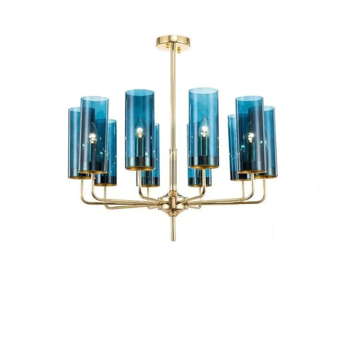 Suspension Cylindres de Verre et Laiton – Vonon