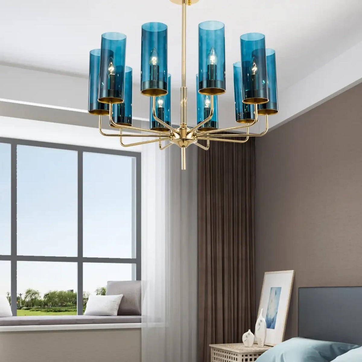 Suspension Cylindres de Verre et Laiton – Vonon