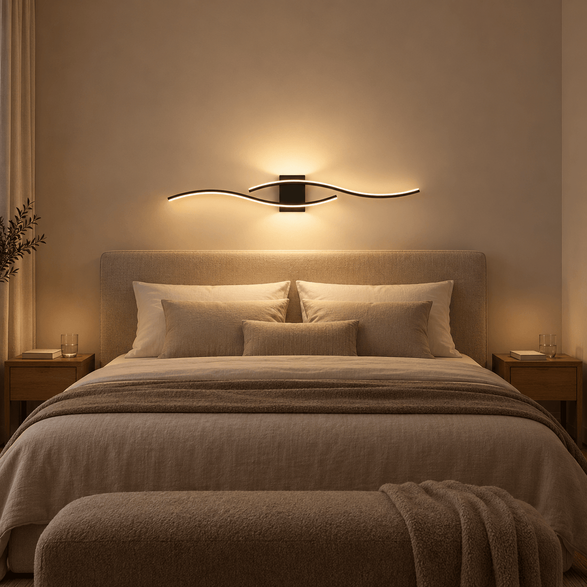 Applique Murale LED Double Vague – Aria