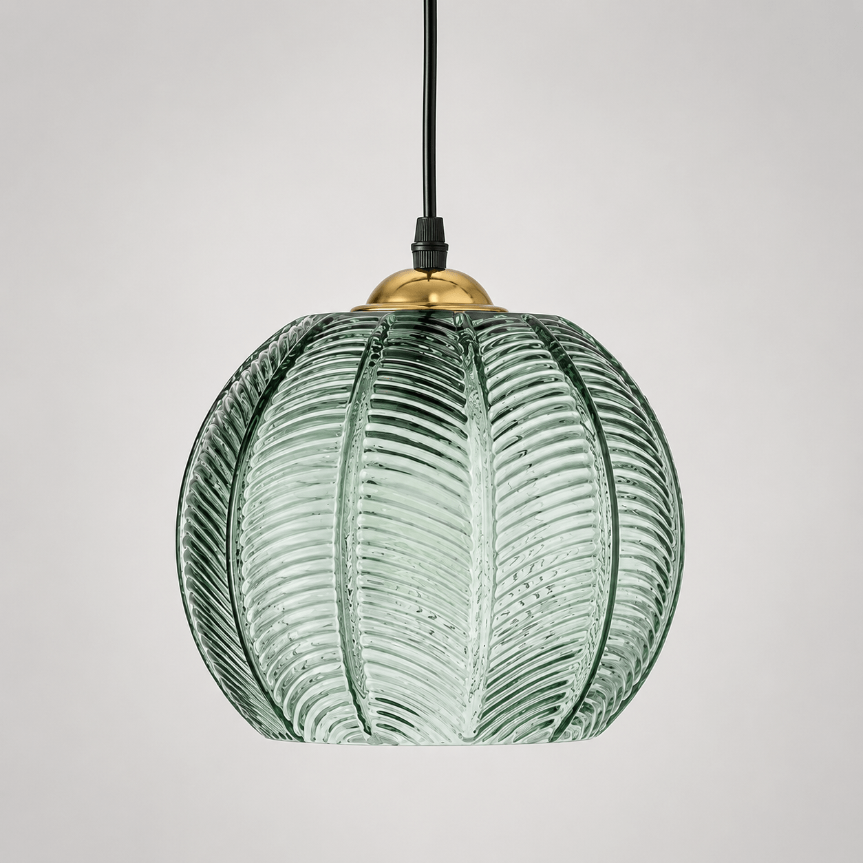 Suspension en Verre Strié Végétal – Palma