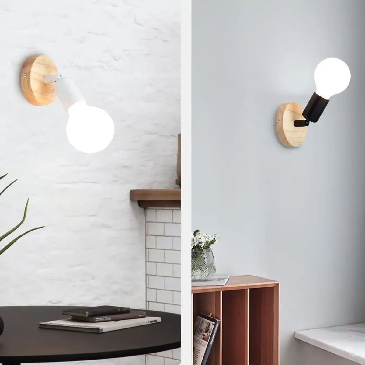 Petite Applique Murale Scandinave en Bois – Nemel