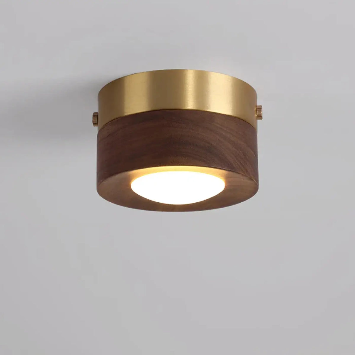 Plafonnier Bois et Laiton Minimaliste – Dosio