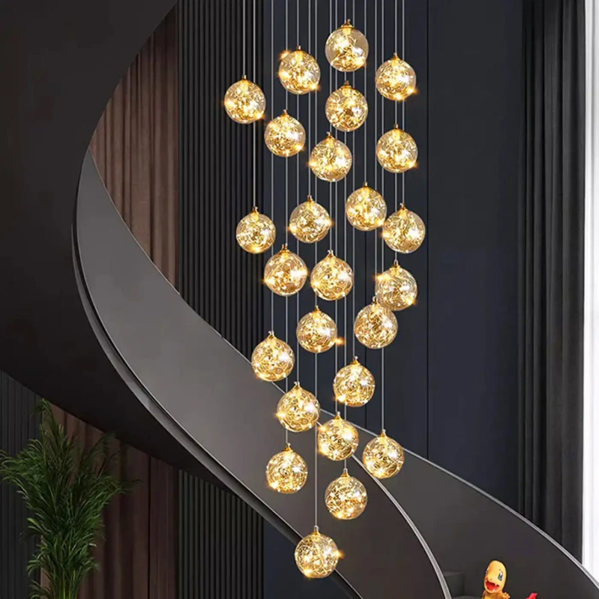 Plafonnier Cascade à LED Dorées – Zinon