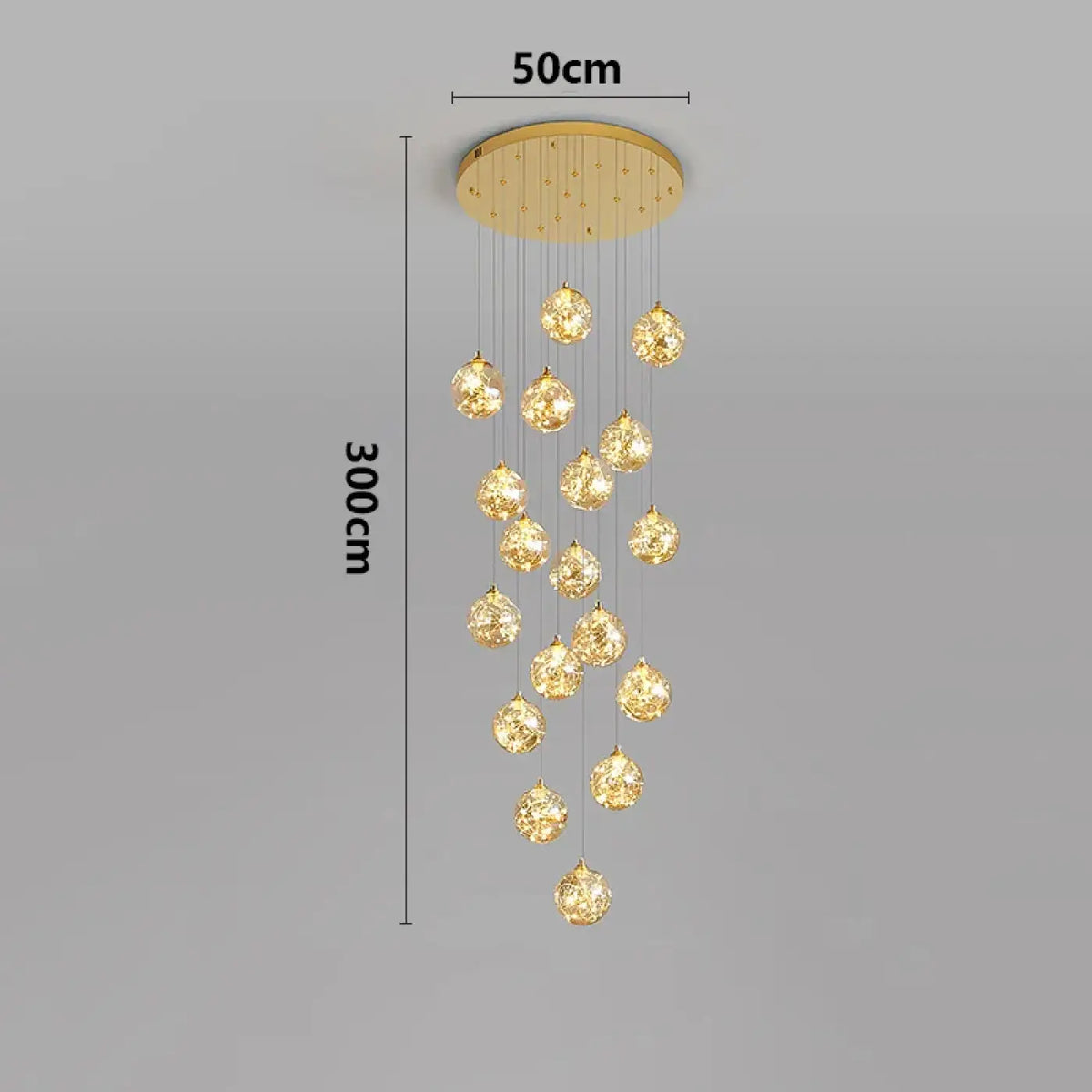 Plafonnier Cascade à LED Dorées – Zinon