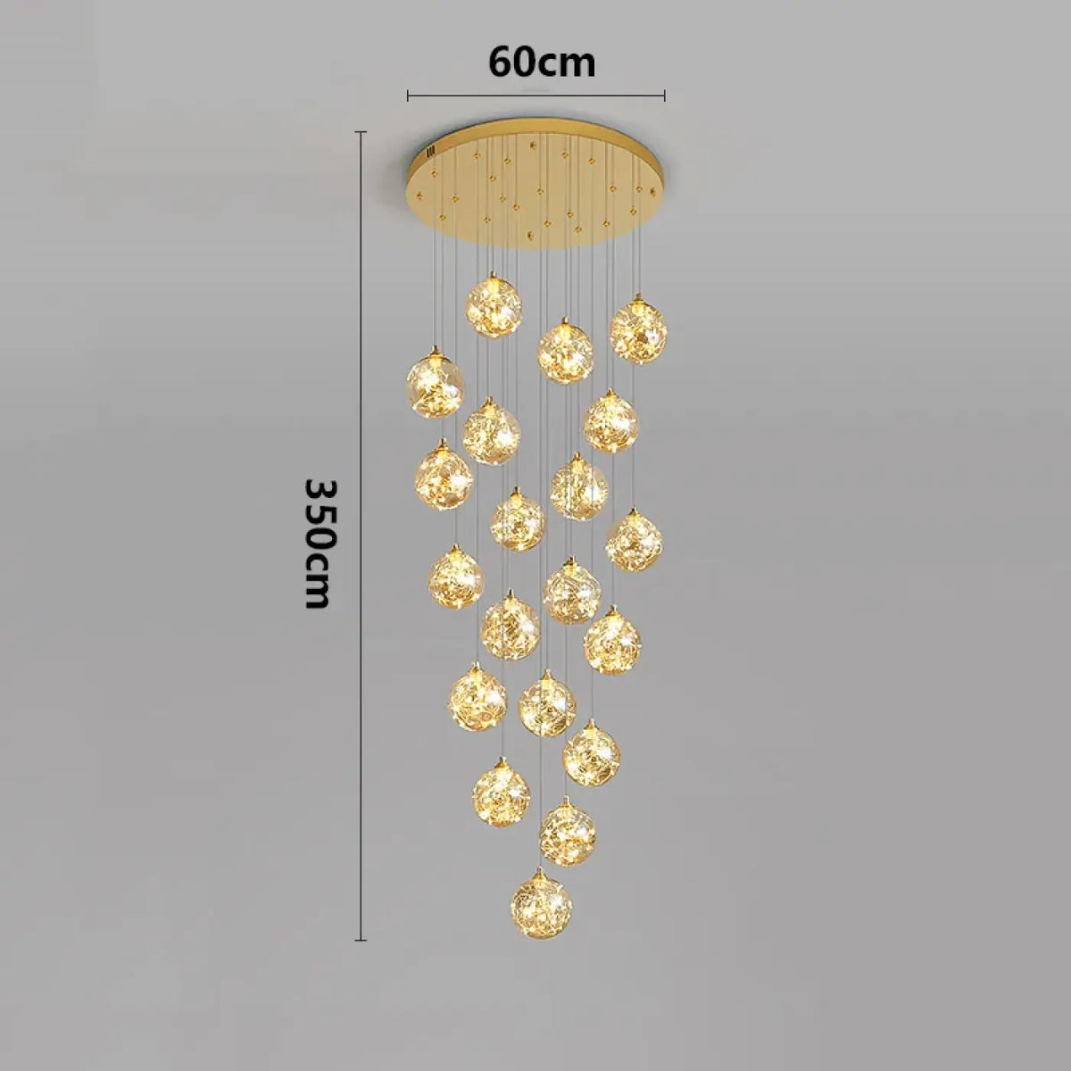 Plafonnier Cascade à LED Dorées – Zinon