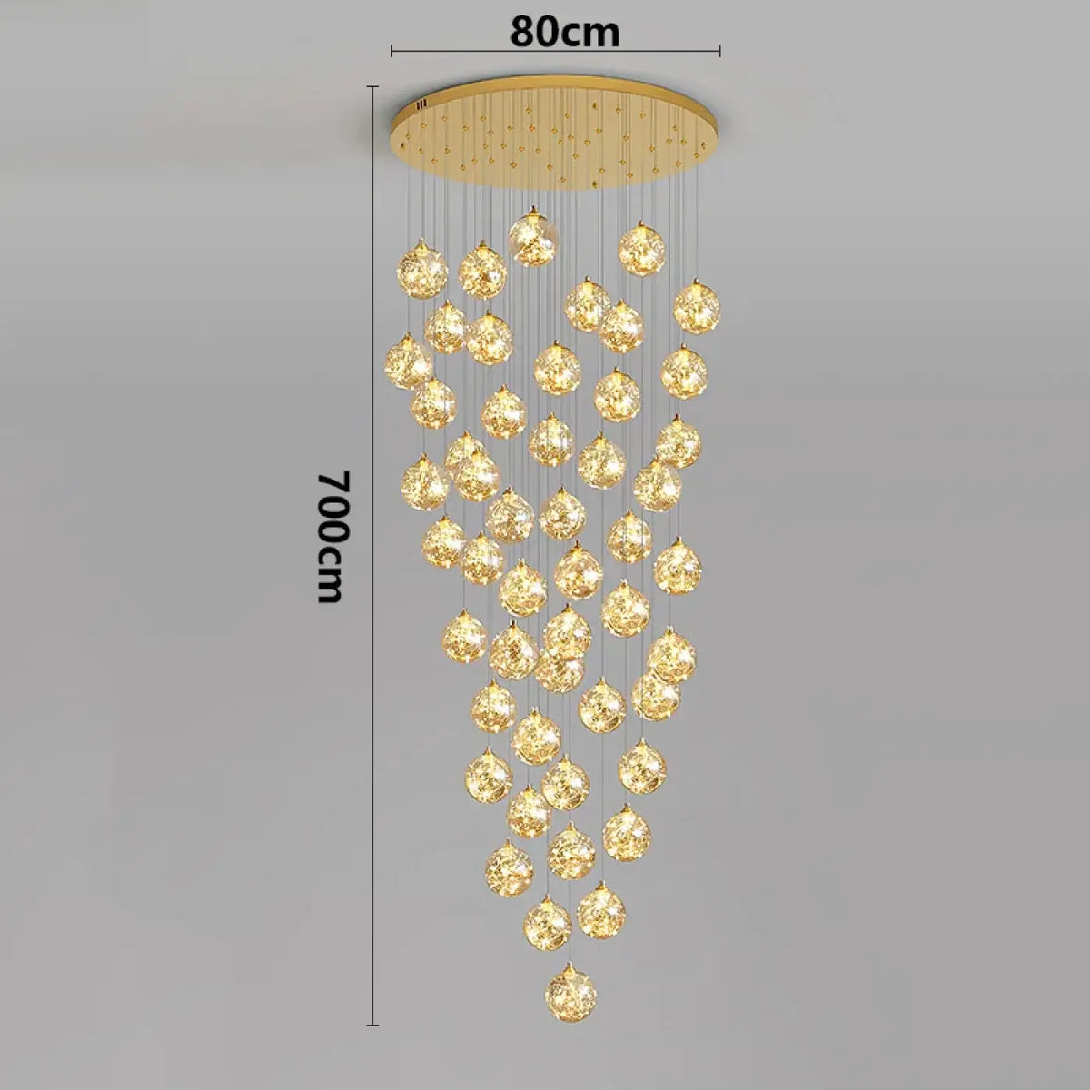 Plafonnier Cascade à LED Dorées – Zinon