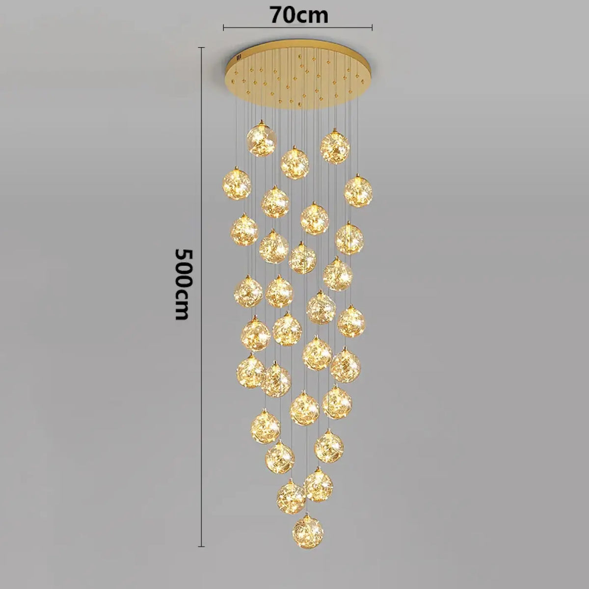 Plafonnier Cascade à LED Dorées – Zinon