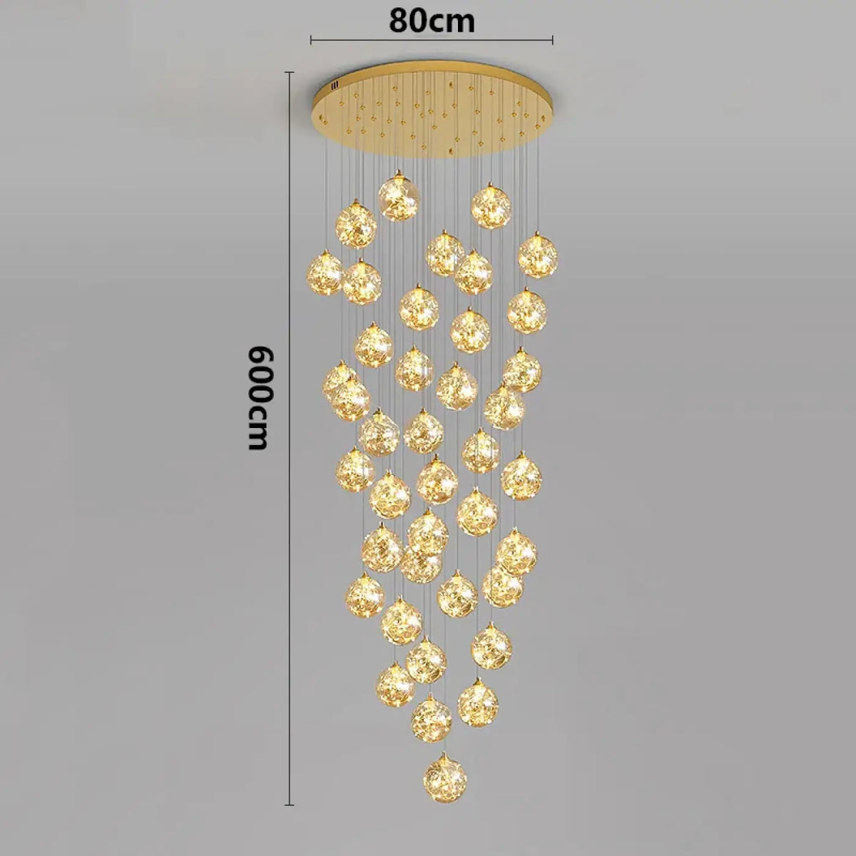 Plafonnier Cascade à LED Dorées – Zinon