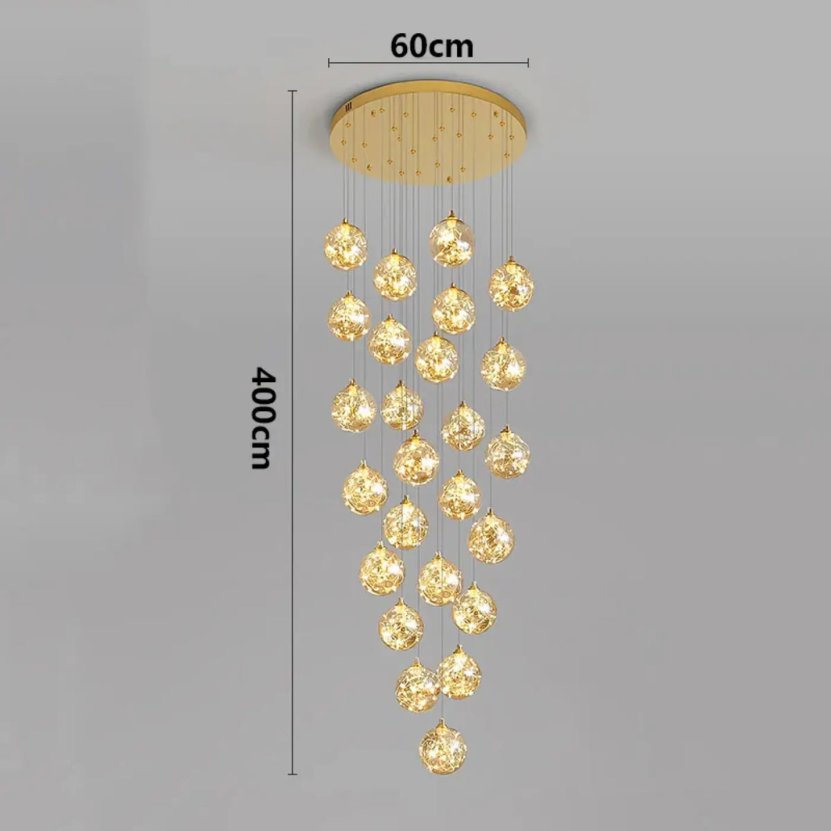 Plafonnier Cascade à LED Dorées – Zinon