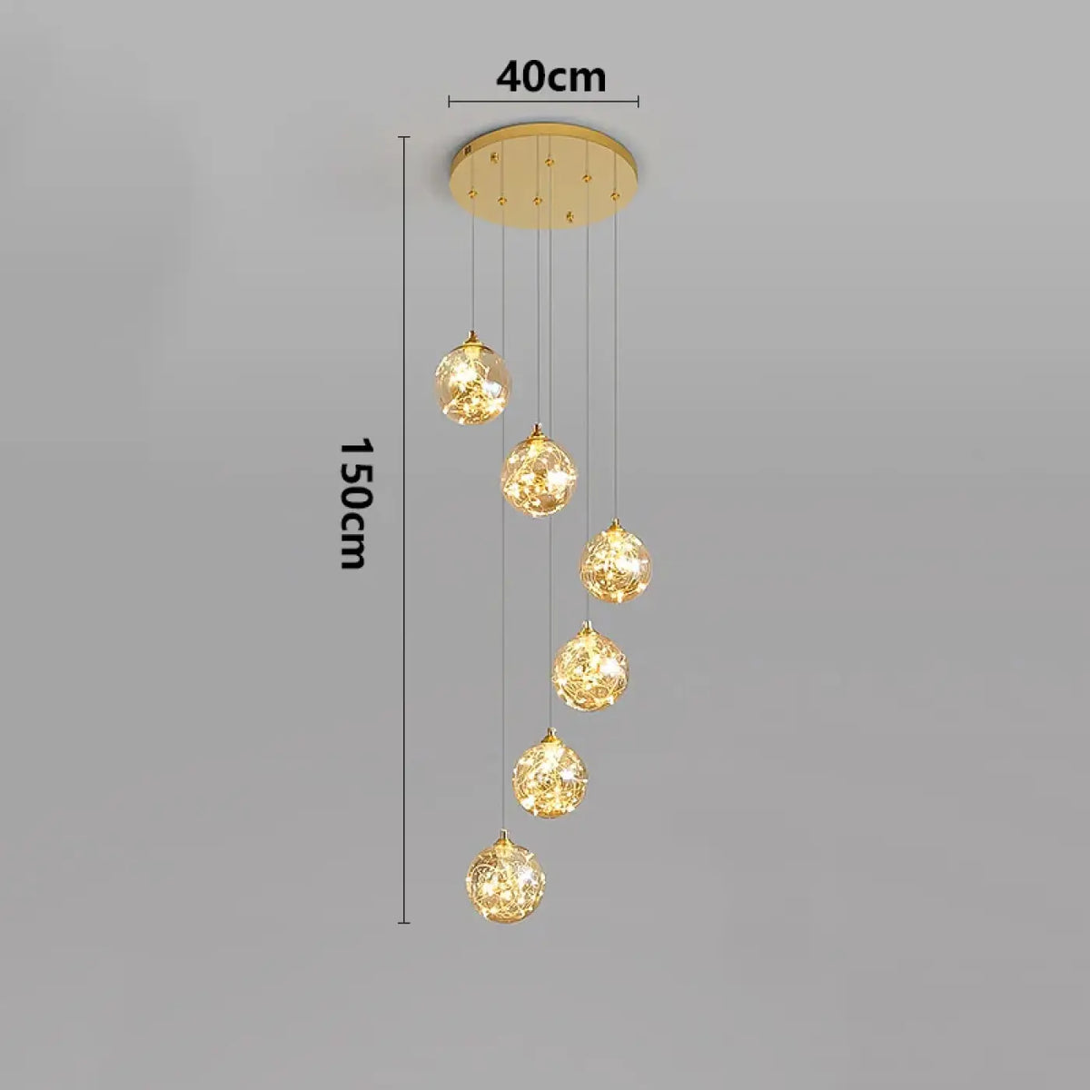 Plafonnier Cascade à LED Dorées – Zinon