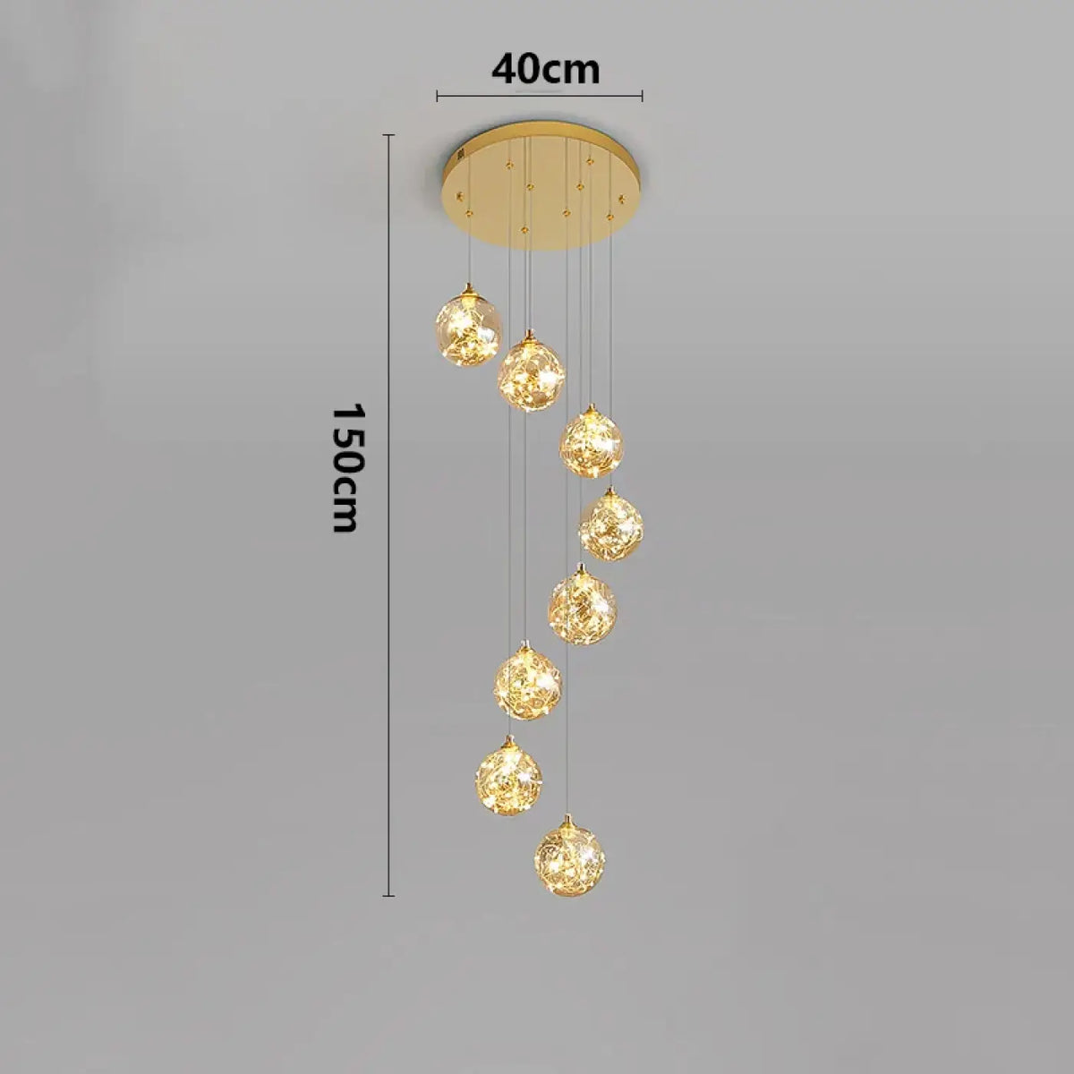 Plafonnier Cascade à LED Dorées – Zinon