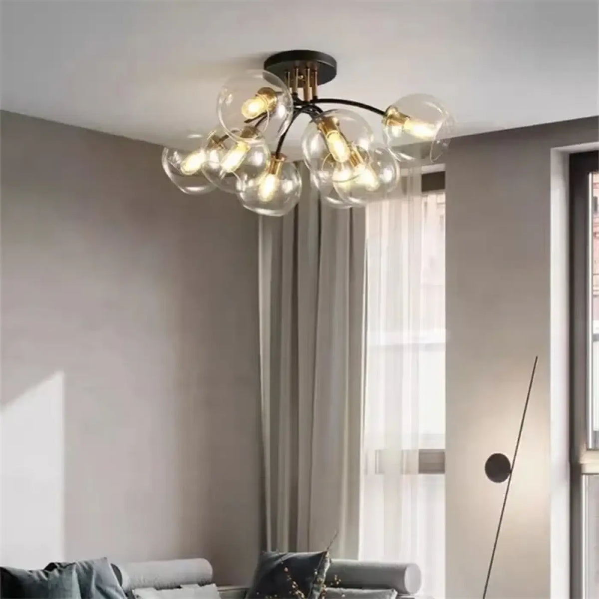 Plafonnier Boules en Verre Clair – Femis
