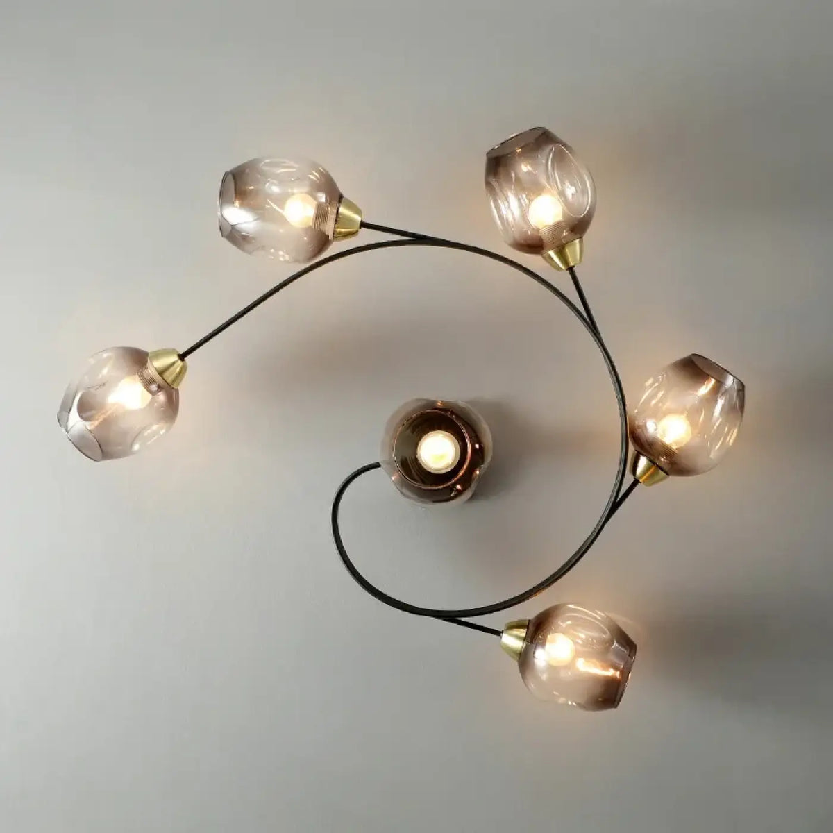 Plafonnier Boules en Verre Transparent – Kévan
