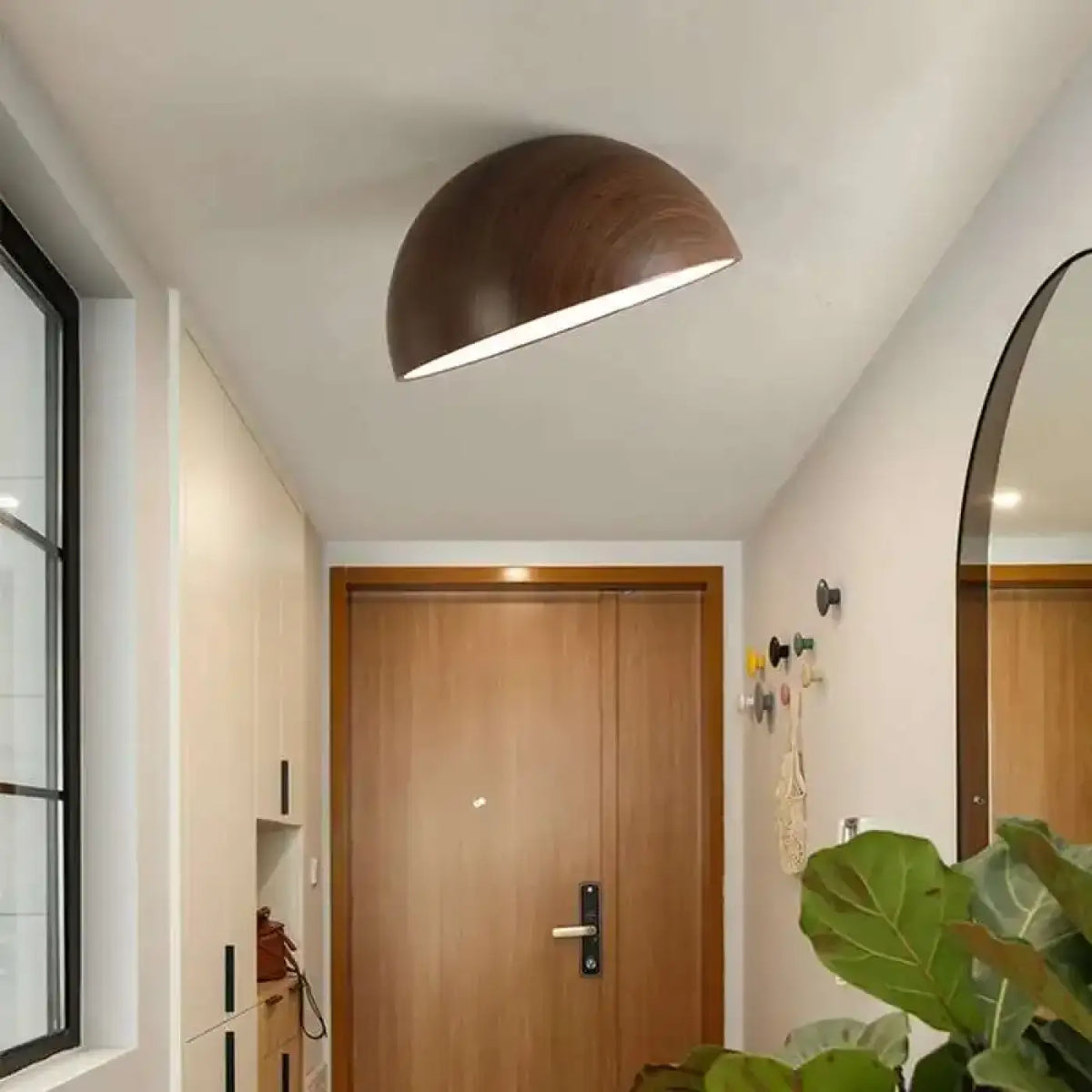 Plafonnier Demi-Sphère en Bois LED – Fenelle