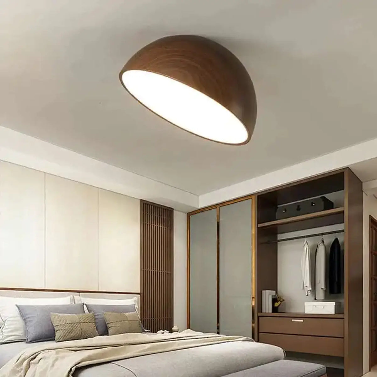 Plafonnier Demi-Sphère en Bois LED – Fenelle