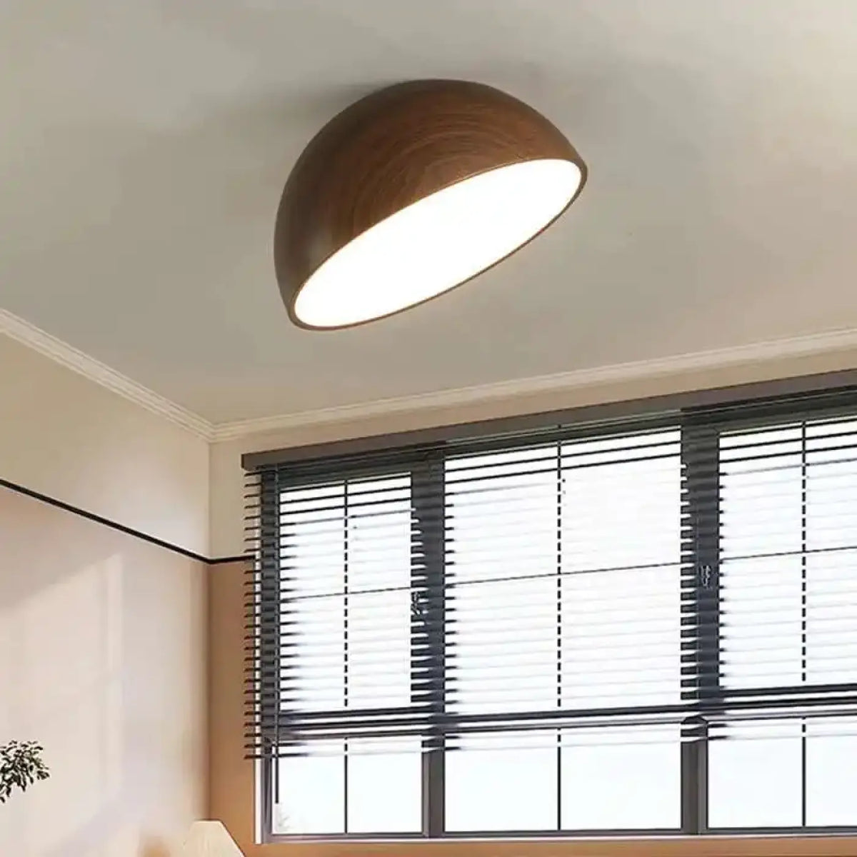 Plafonnier Demi-Sphère en Bois LED – Fenelle
