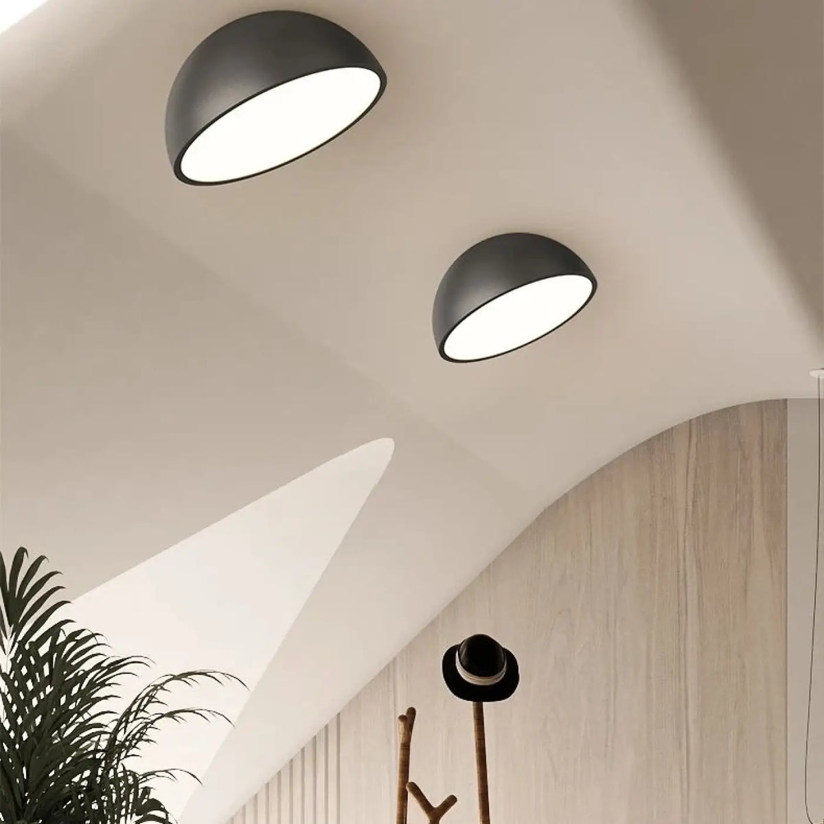 Plafonnier Demi-Sphère en Bois LED – Fenelle