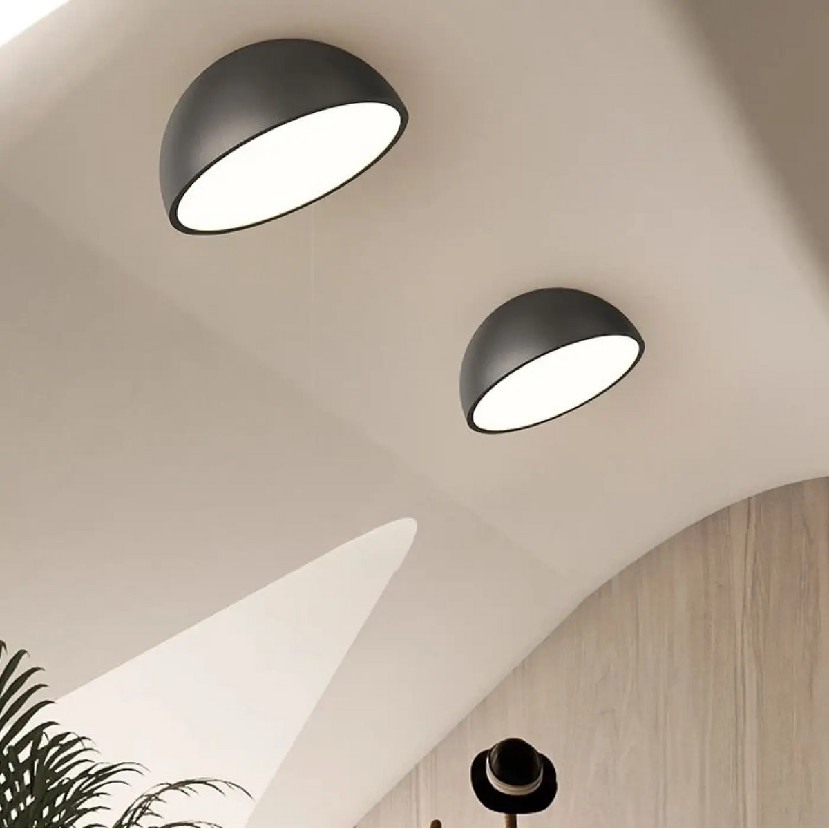 Plafonnier Demi-Sphère en Bois LED – Fenelle