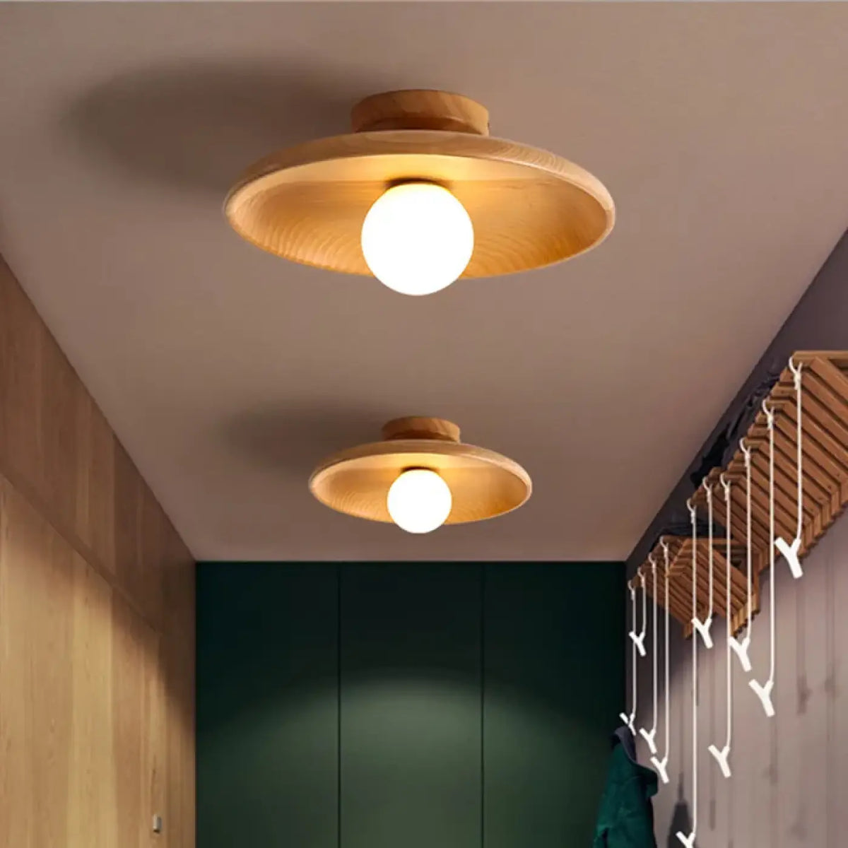 Plafonnier LED Design en Bois – Zélis