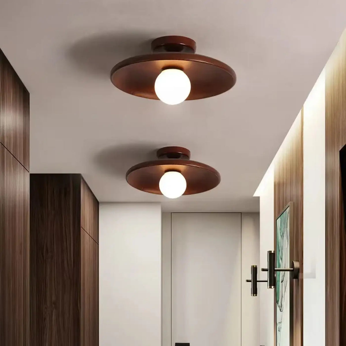 Plafonnier LED Design en Bois – Zélis