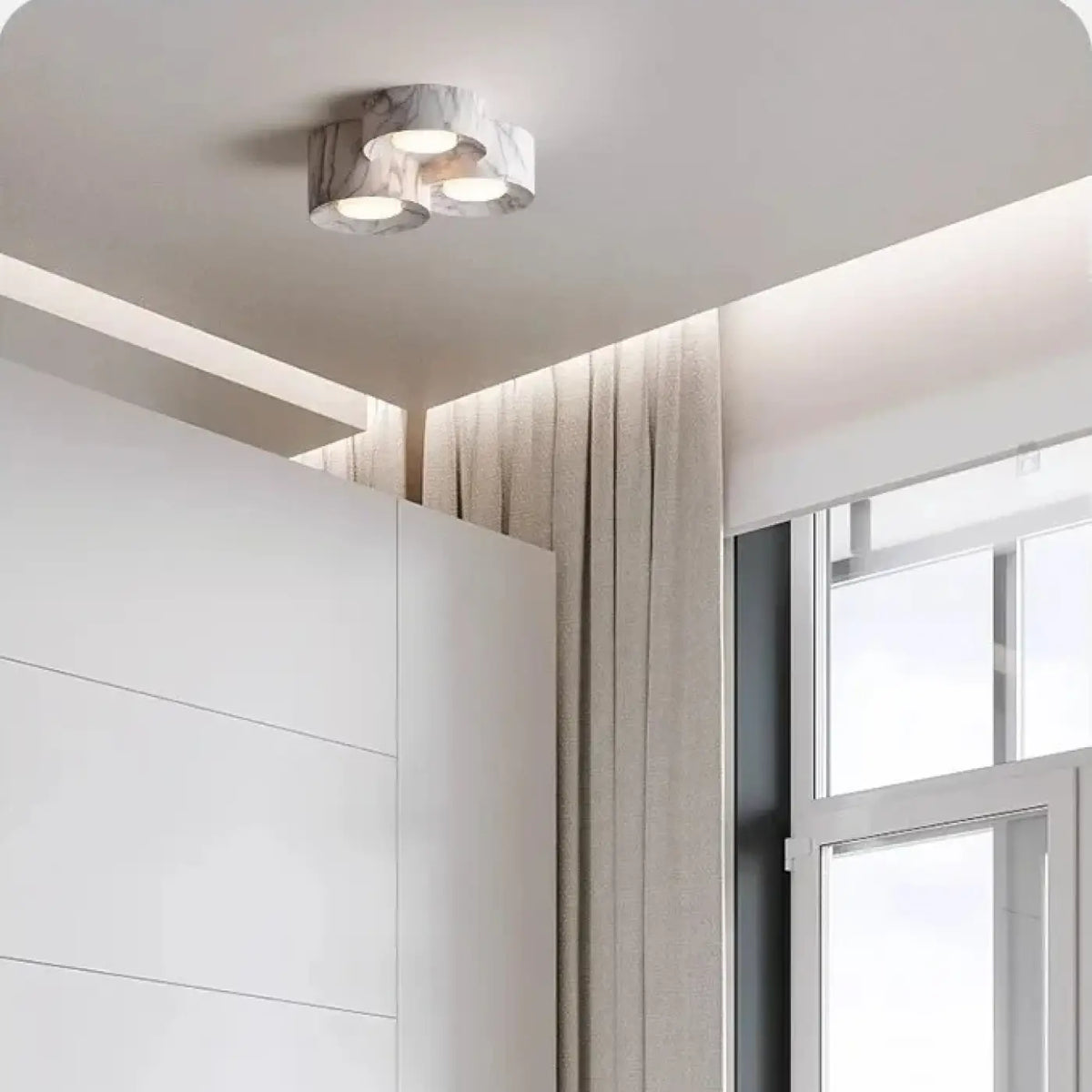 Plafonnier LED Trois Spots Compact – Zémane