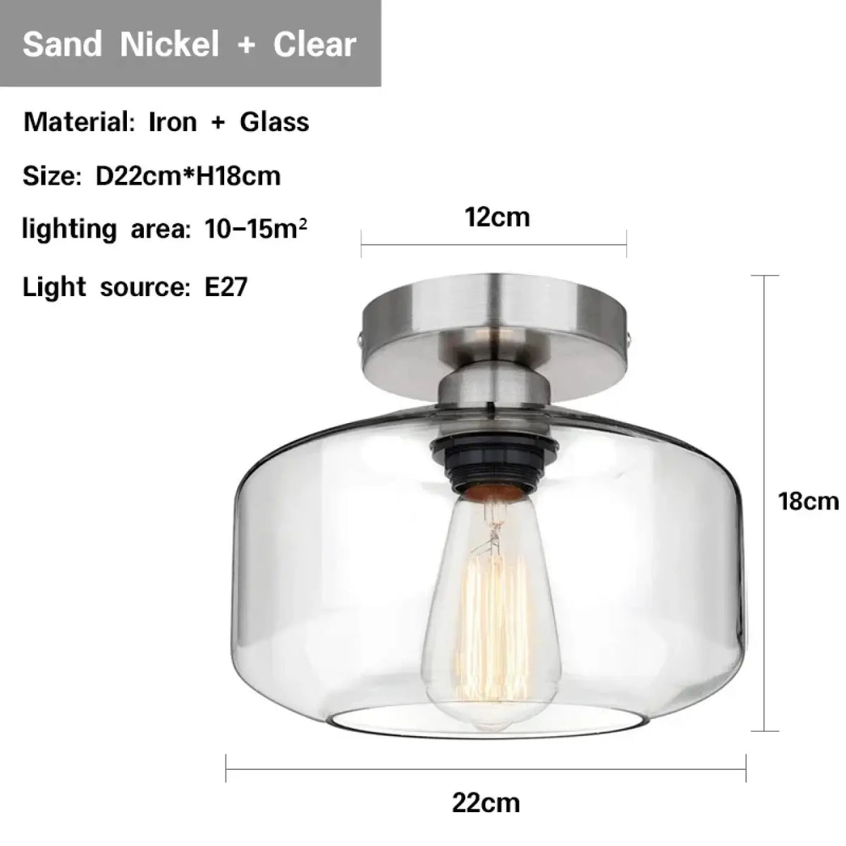 Plafonnier Moderne Base Dorée et Verre – Bolan