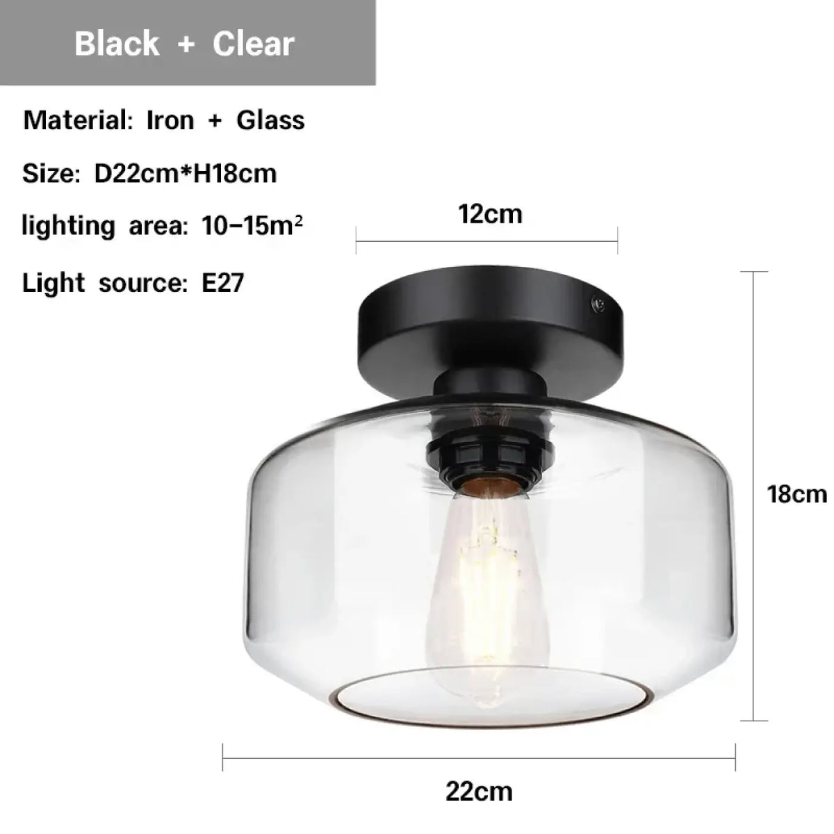Plafonnier Moderne Base Dorée et Verre – Bolan