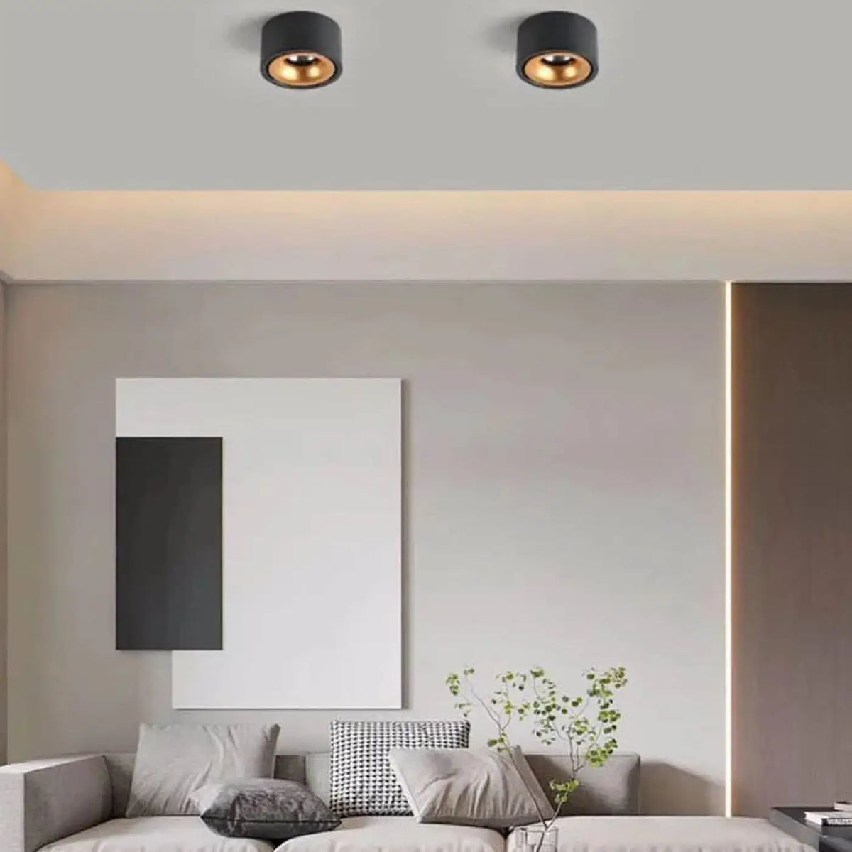 Plafonnier Encastrable à Touches Dorées – Sario