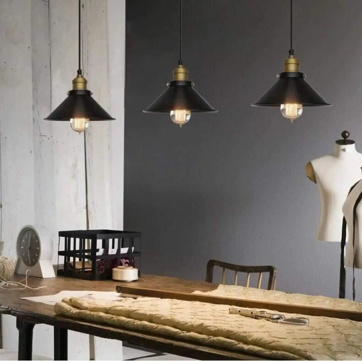 Plafonnier Industriel Vintage – Fenette