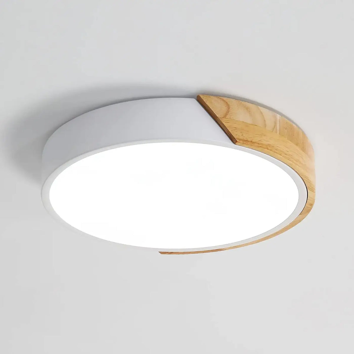 Plafonnier LED Bois et Blanc – Kéran