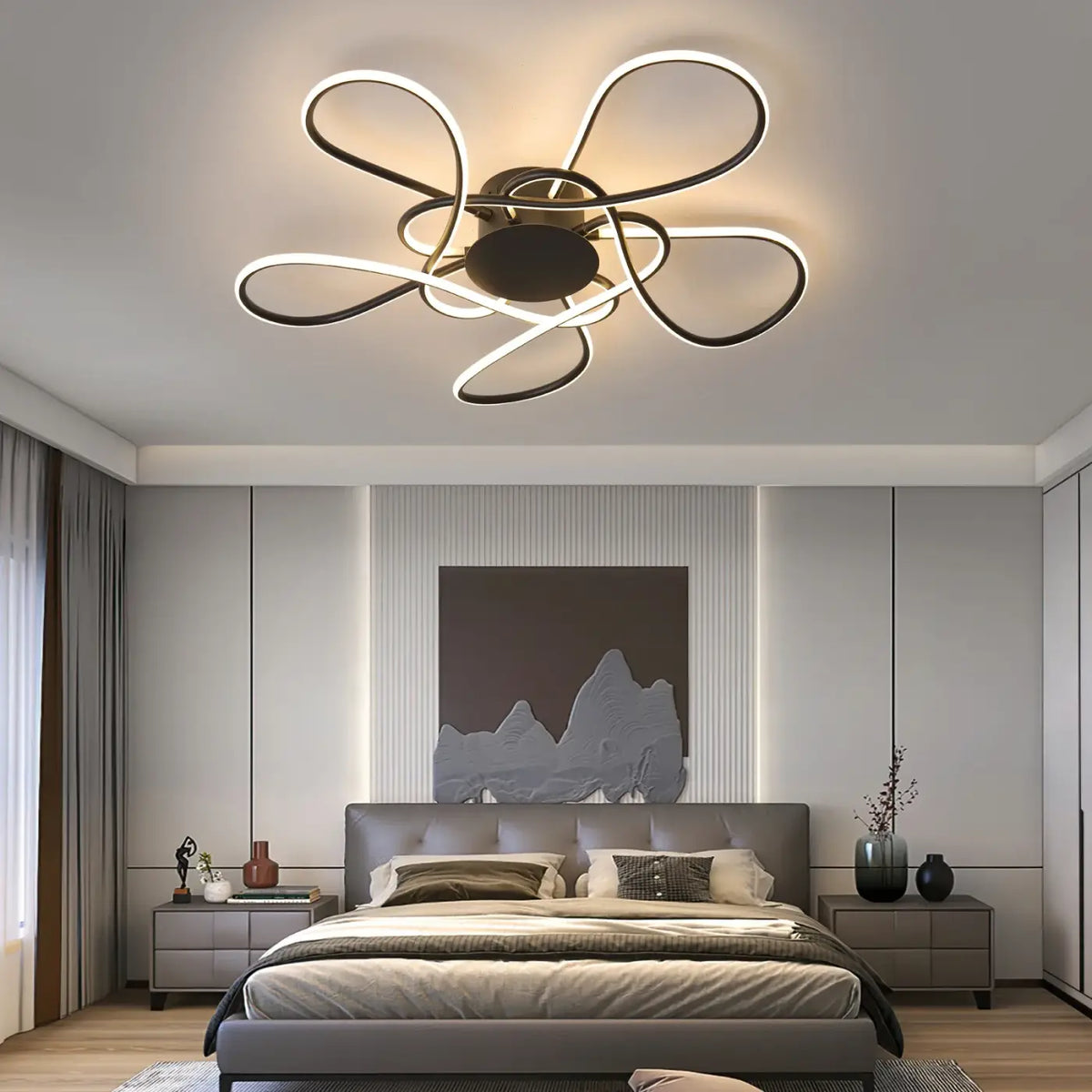 Plafonnier LED Floral à Rubans – Kosio