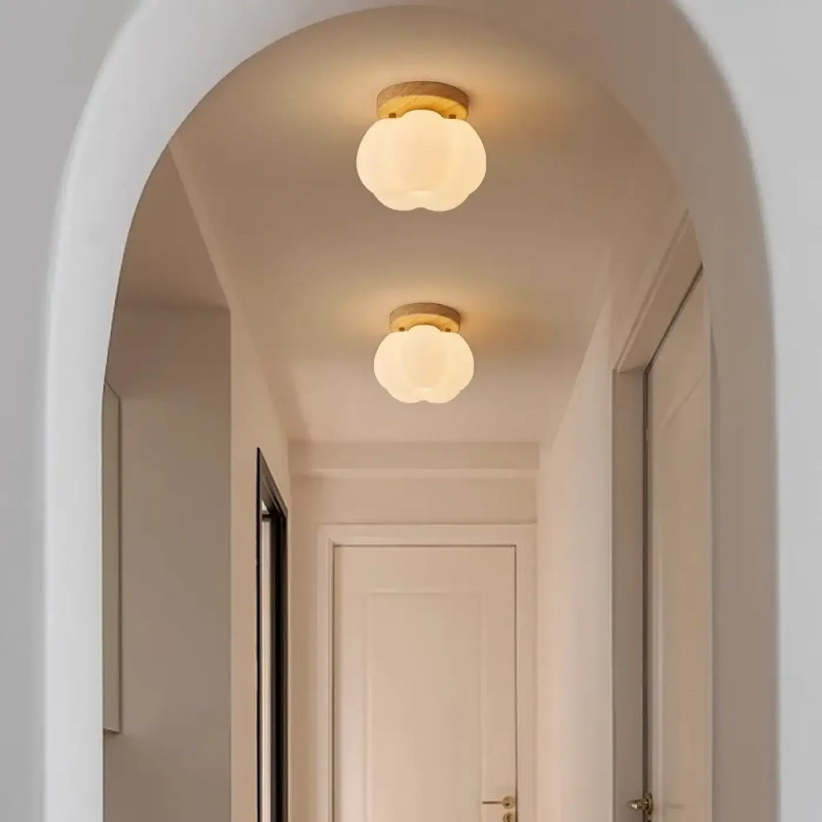 Plafonnier LED Fleur en Bois – Fénel
