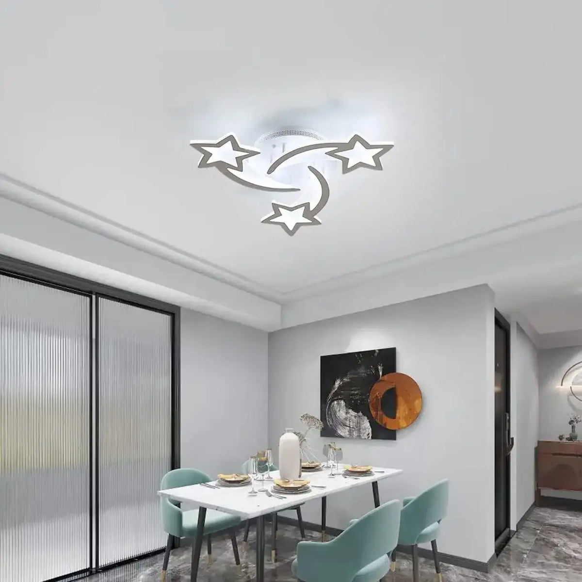 Plafonnier LED Étoiles Entrelacées – Kémio
